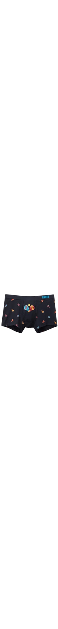 Cueca Boxer Em Algodão Supima Com Estampa Padel - Azul