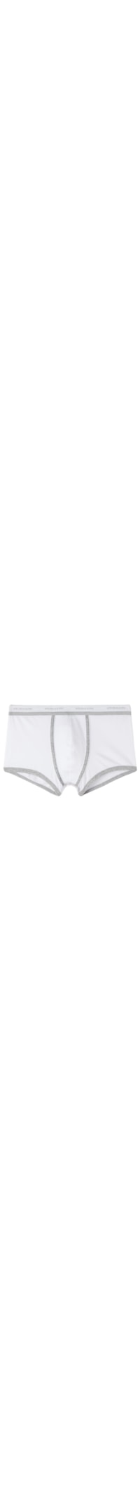 Cueca Boxer Em Algodão Supima Com Logotipo - Branco