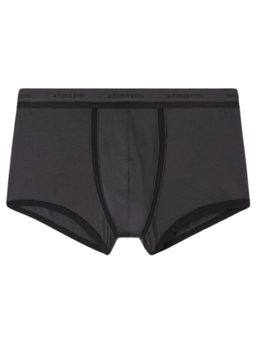 Cueca Boxer Em Algodão Supima Com Logotipo – Preto