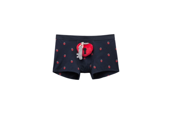 Cueca Boxer Em Algodão Supima Com Pelucía - Azul