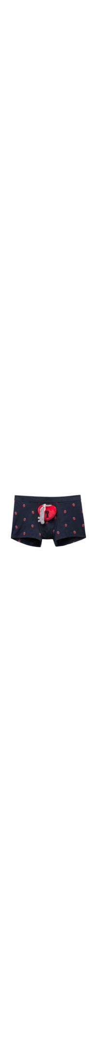 Cueca Boxer Em Algodão Supima Com Pelucía - Azul