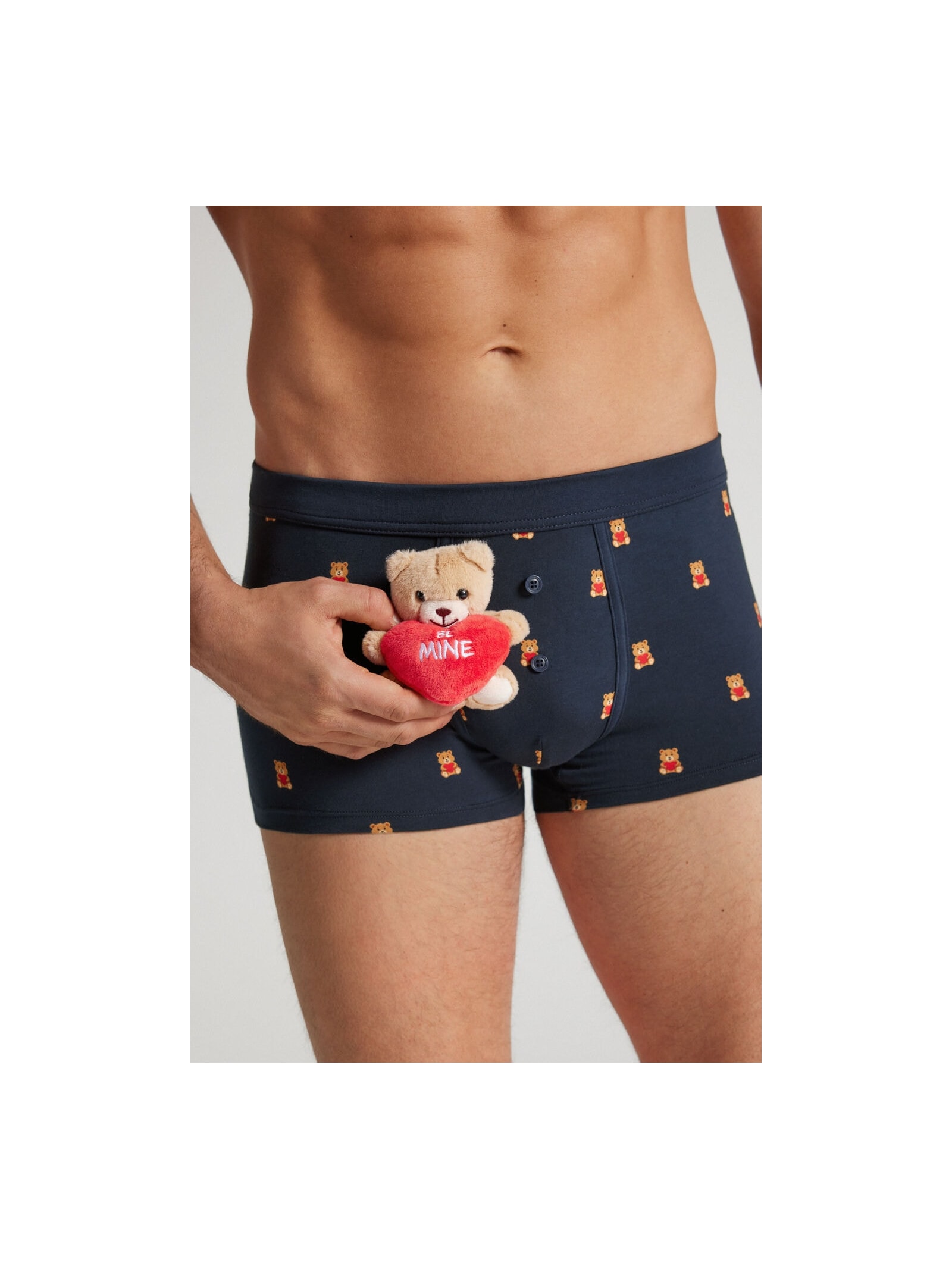Cueca Boxer Em Algodão Supima Com Pelucía Be Mine Azul Intimissimi