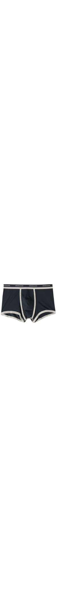 Cueca Boxer Em Algodão Supima Natural Fresh Com Logotipo - Azul