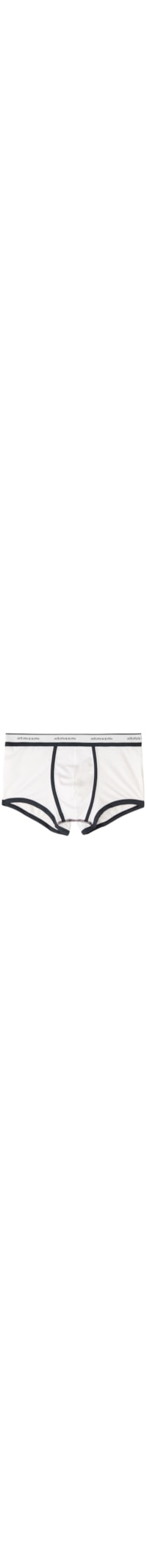 Cueca Boxer Em Algodão Supima Natural Fresh Com Logotipo - Branco