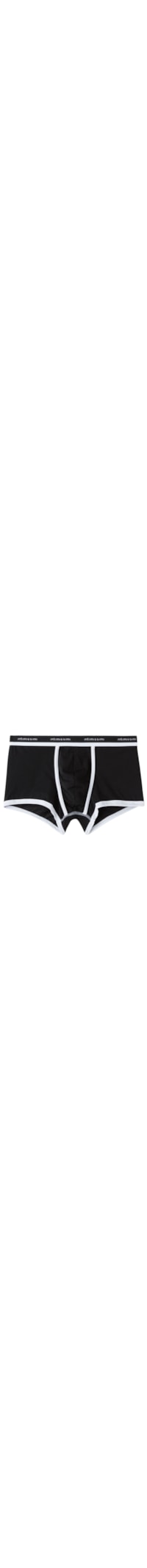 Cueca Boxer Em Algodão Supima Natural Fresh Com Logotipo - Preto