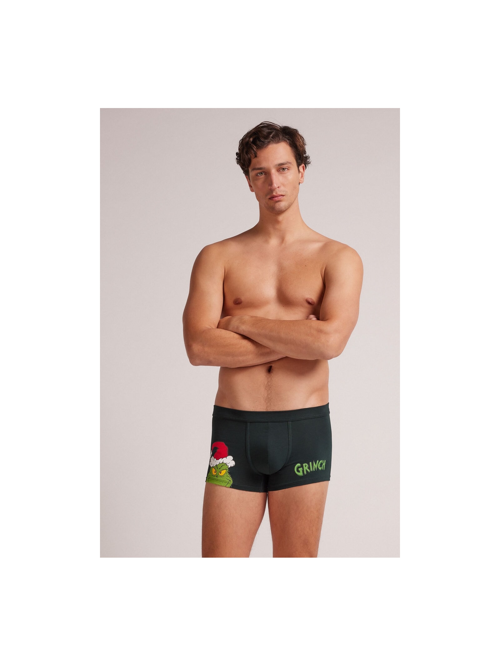 Cueca Boxer Em Algodão Supima The Grinch Dr Seuss Verde Intimissimi