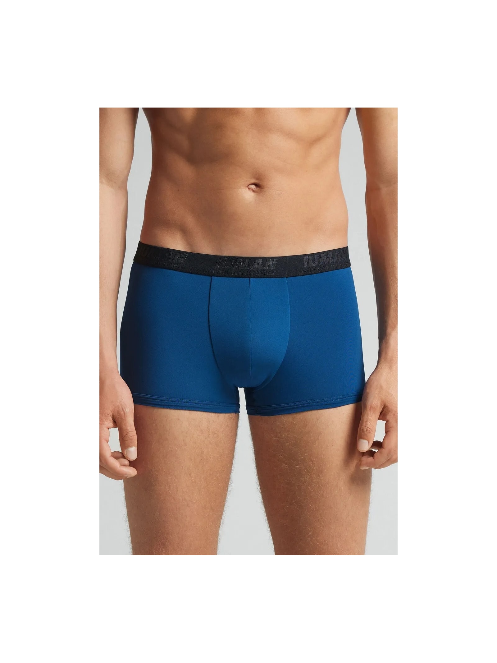 Cueca Boxer Em Microfibra Com Logótipo Azul Intimissimi