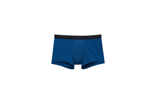 Cueca Boxer Em Microfibra Com Logótipo - Azul