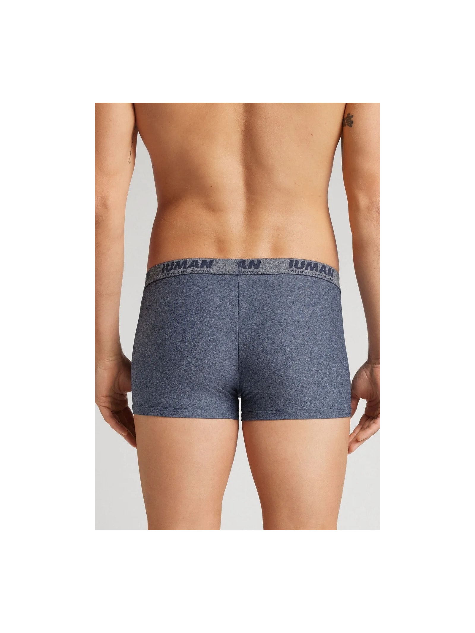 Cueca Boxer Em Microfibra Com Logótipo Azul Intimissimi