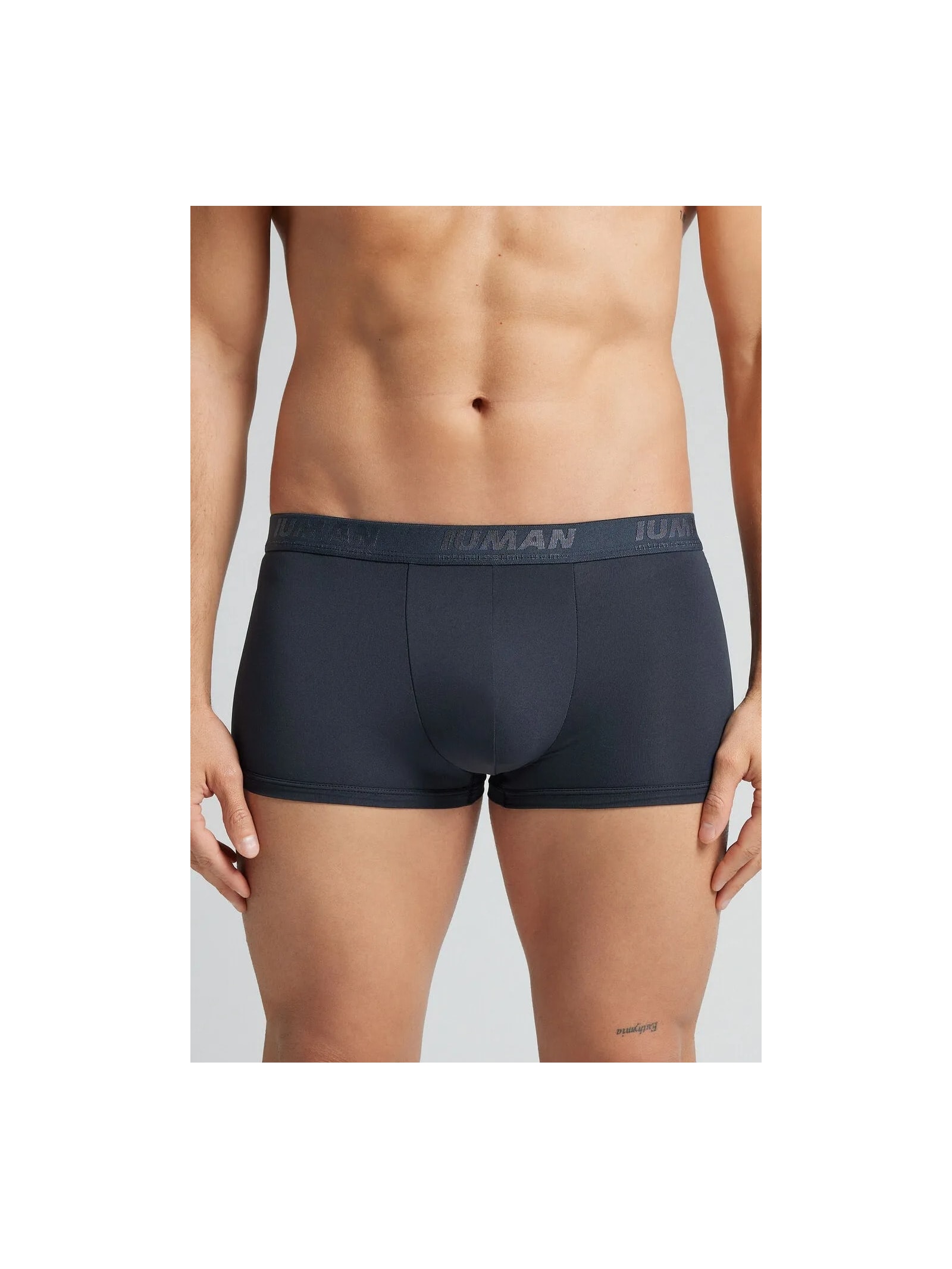 Cueca Boxer Em Microfibra Com Logótipo Azul Intimissimi