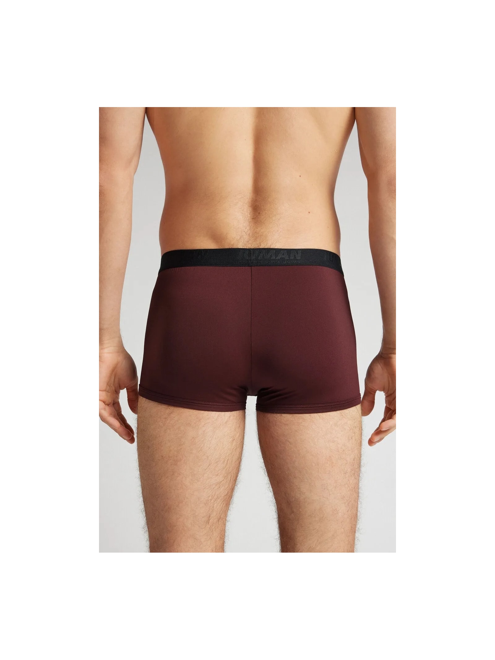 Cueca Boxer Em Microfibra Com Logótipo Bordô Intimissimi