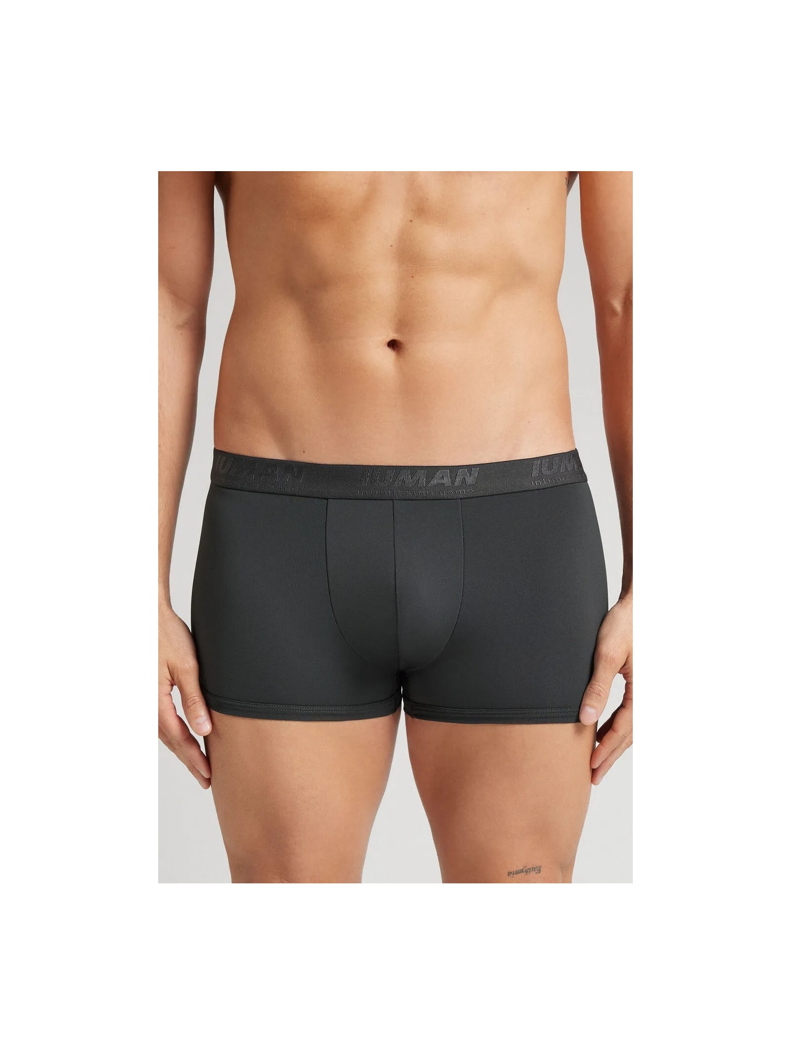 Cueca Boxer Em Microfibra Com Logótipo Cinza Intimissimi