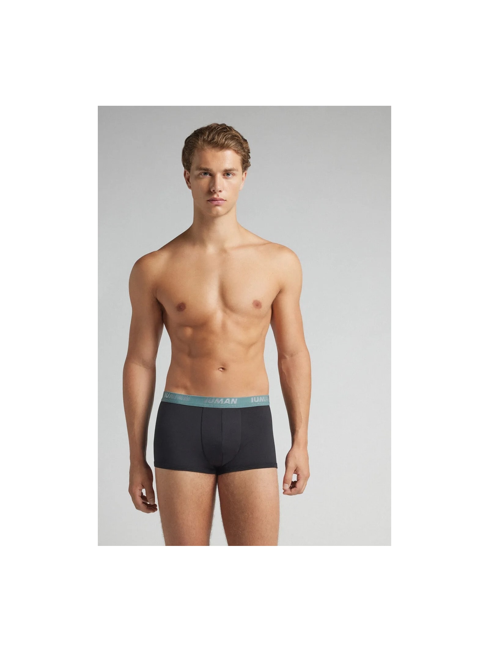 Cueca Boxer Em Microfibra Com Logótipo Preto Intimissimi