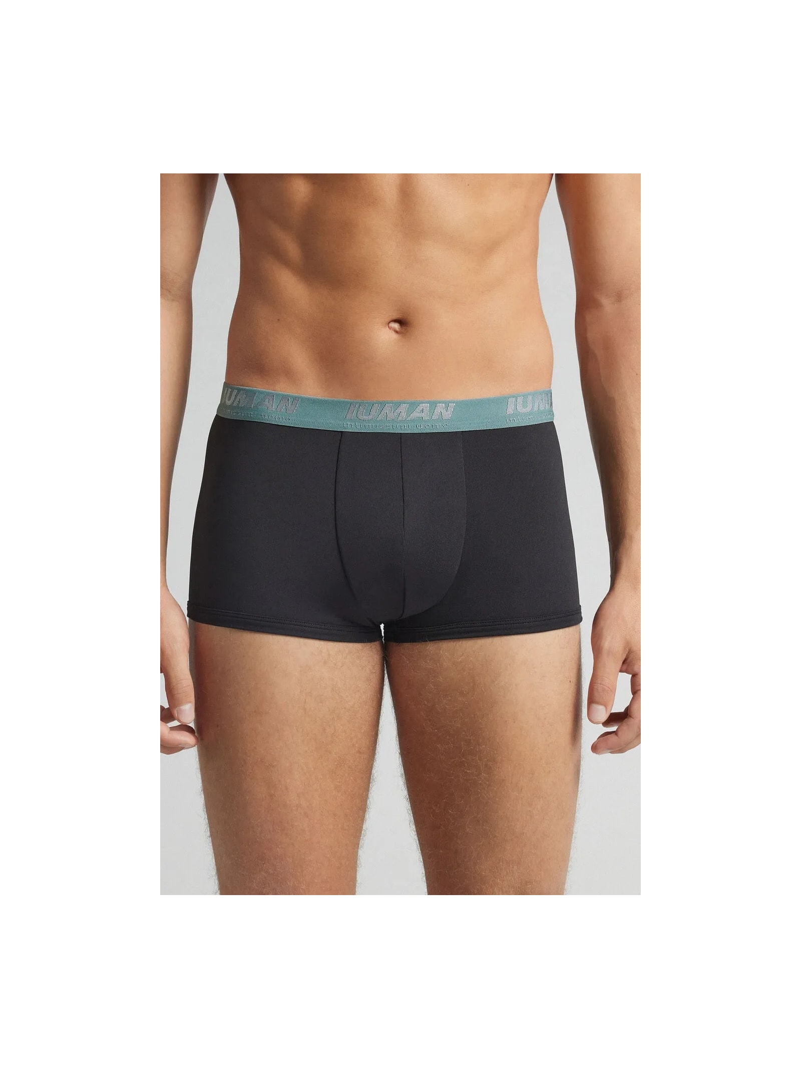 Cueca Boxer Em Microfibra Com Logótipo Preto Intimissimi