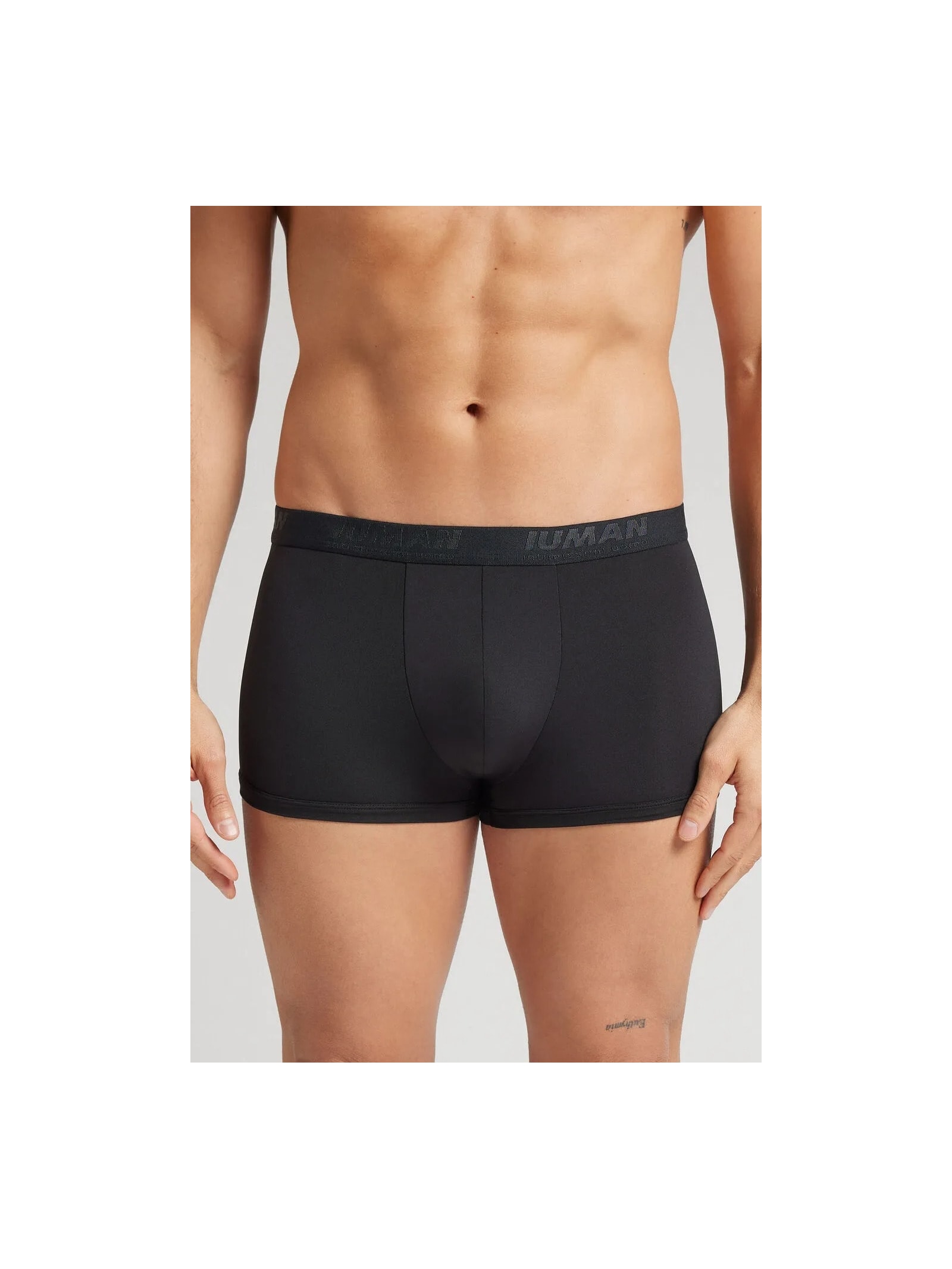 Cueca Boxer Em Microfibra Com Logótipo Preto Intimissimi