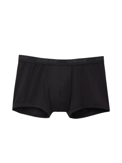 Cueca Boxer Em Microfibra Com Logótipo – Preto