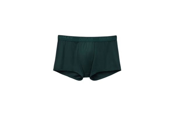Cueca Boxer Em Microfibra Com Logótipo - Verde