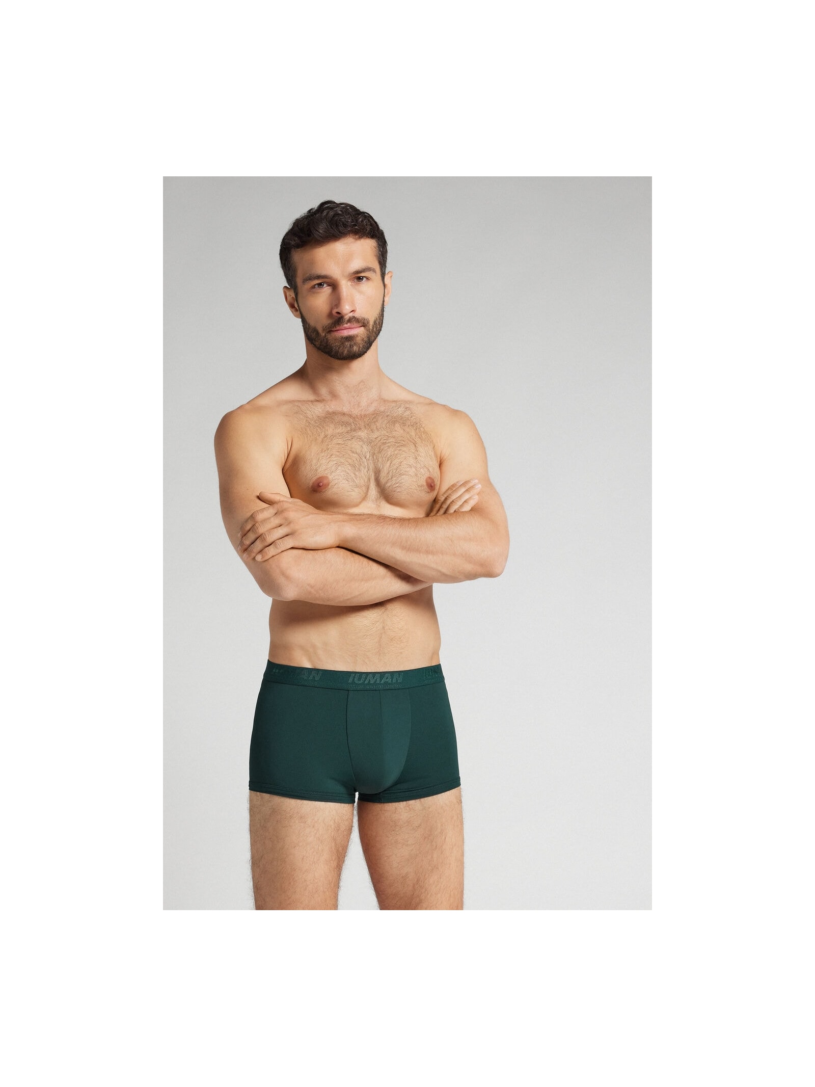 Cueca Boxer Em Microfibra Com Logótipo Verde Intimissimi