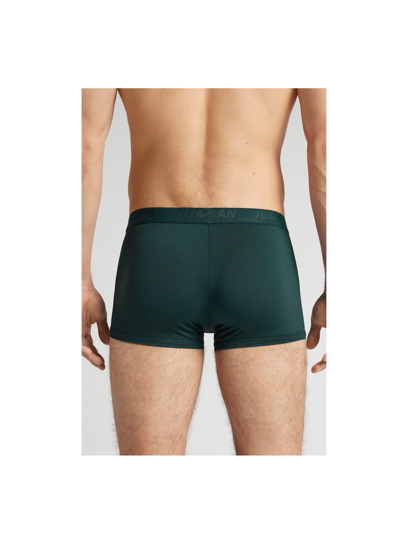 Cueca Boxer Em Microfibra Com Logótipo Verde Intimissimi