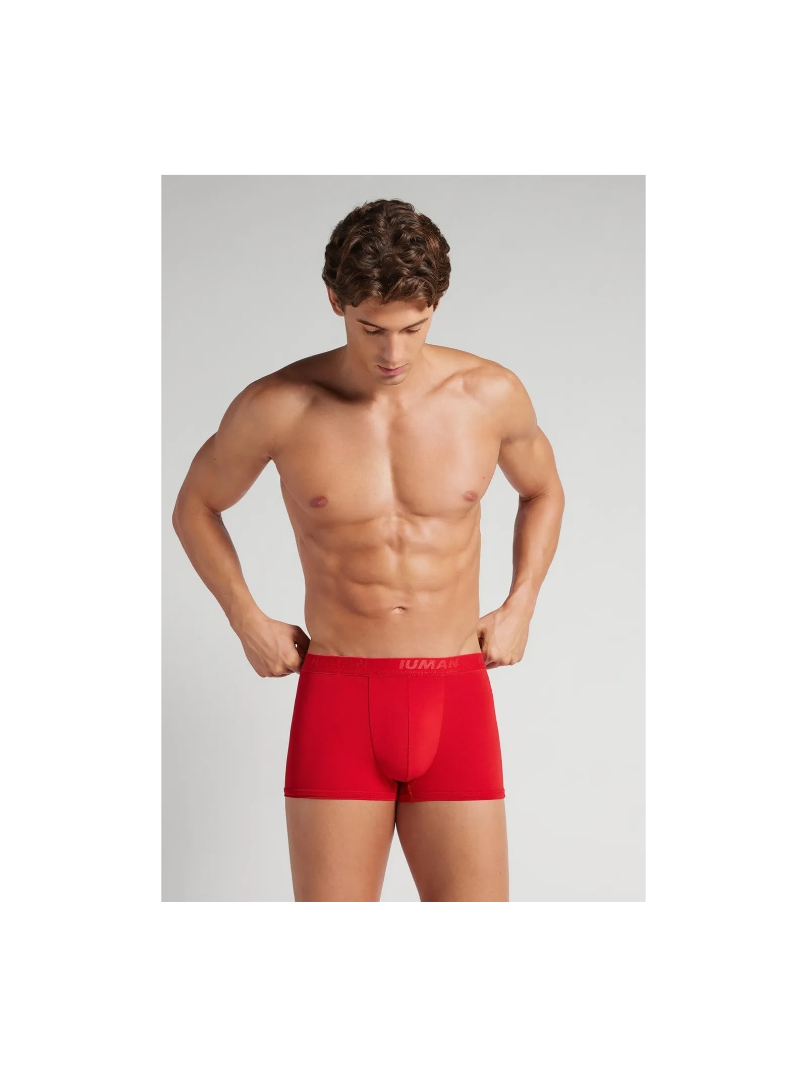 Cueca Boxer Em Microfibra Com Logótipo Vermelho Intimissimi