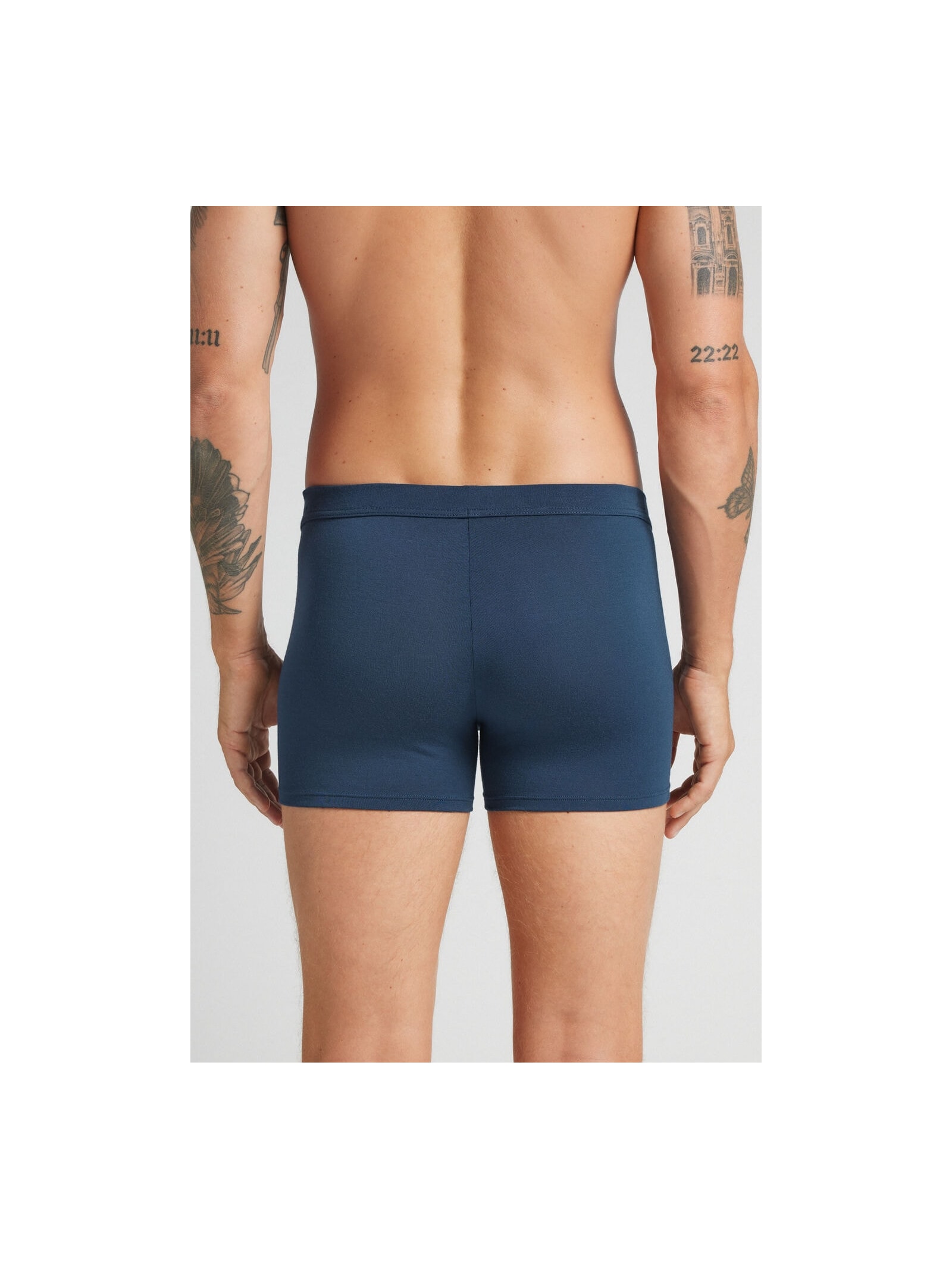 Cueca Boxer Em Modal e Seda Azul Intimissimi