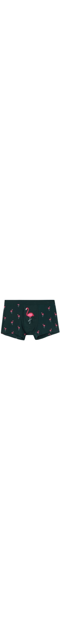 Cueca Boxer Flamingos Em Algodão Natural Fresh - Verde
