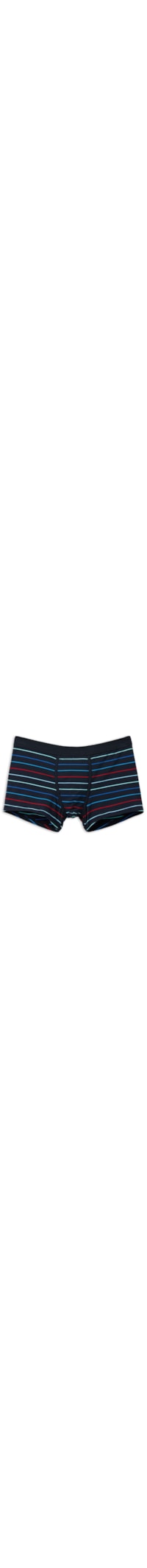 Cueca Boxer Listrada Em Algodão Supima - Azul