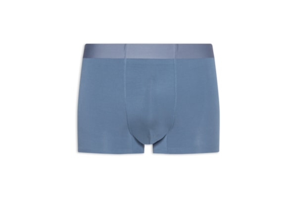 Cueca Boxer Masculina Modal Com Elastano - Azul Acinzentado