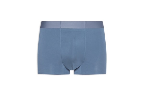 Cueca Boxer Masculina Modal Com Elastano - Azul Acinzentado