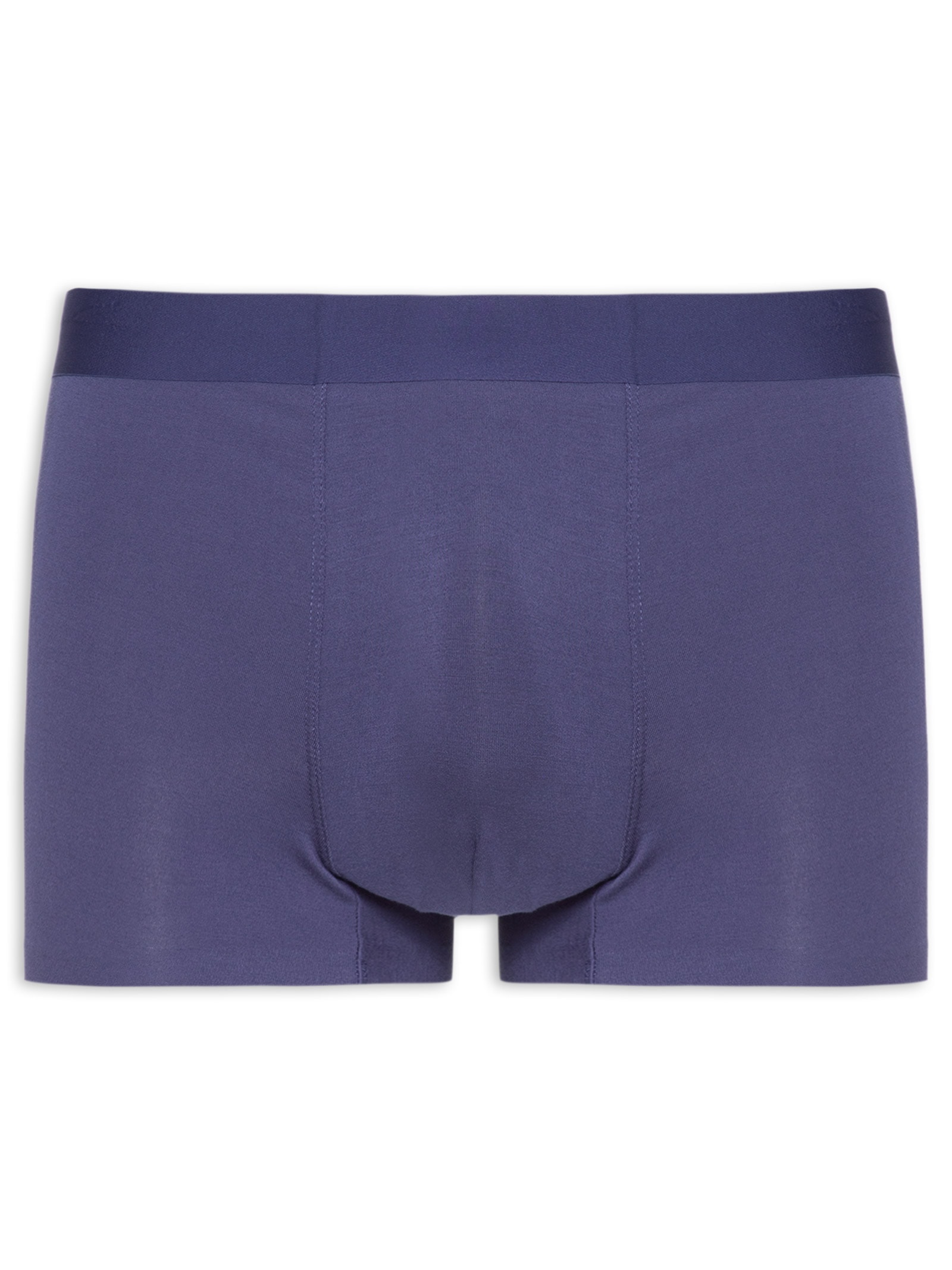 Cueca Boxer Masculina Modal Com Elastano Azul Escuro Basiq Men