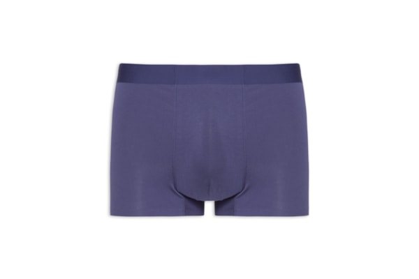 Cueca Boxer Masculina Modal Com Elastano - Azul Escuro
