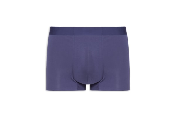 Cueca Boxer Masculina Modal Com Elastano - Azul Escuro
