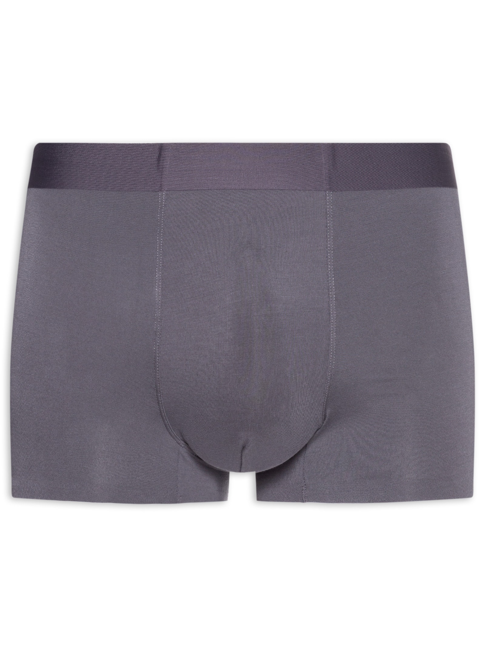 Cueca Boxer Masculina Modal Com Elastano Cinza Basiq Men