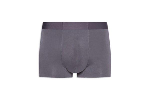 Cueca Boxer Masculina Modal Com Elastano - Cinza
