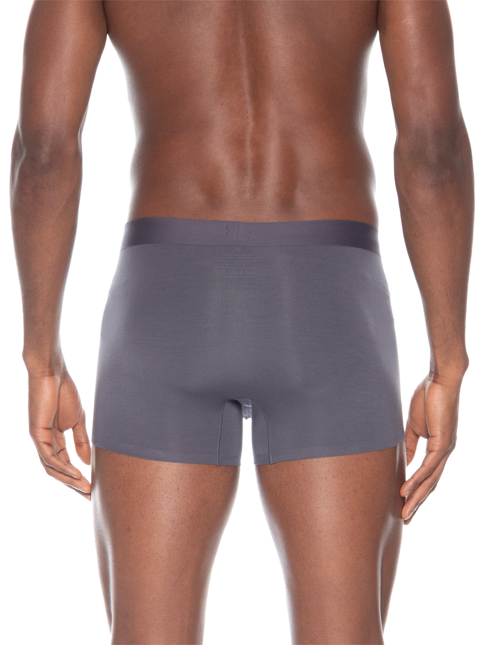 Cueca Boxer Masculina Modal Com Elastano Cinza Basiq Men