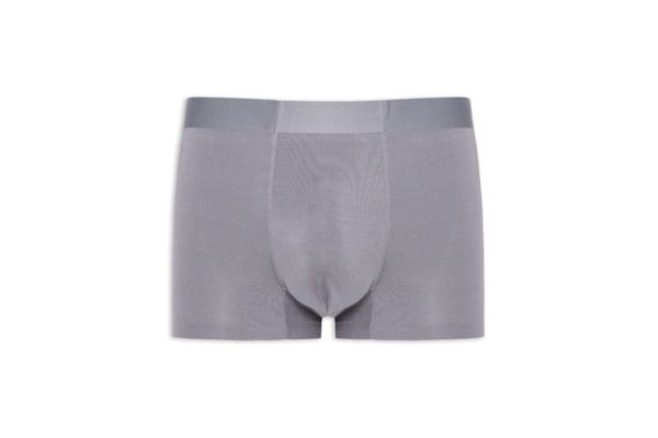 Cueca Boxer Masculina Modal Com Elastano - Cinza Escuro