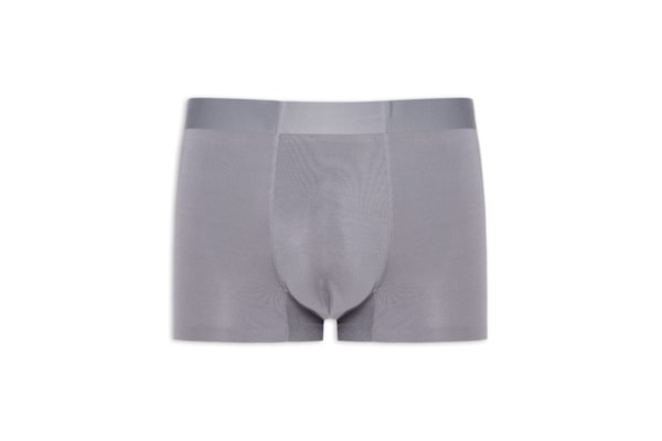 Cueca Boxer Masculina Modal Com Elastano - Cinza Escuro