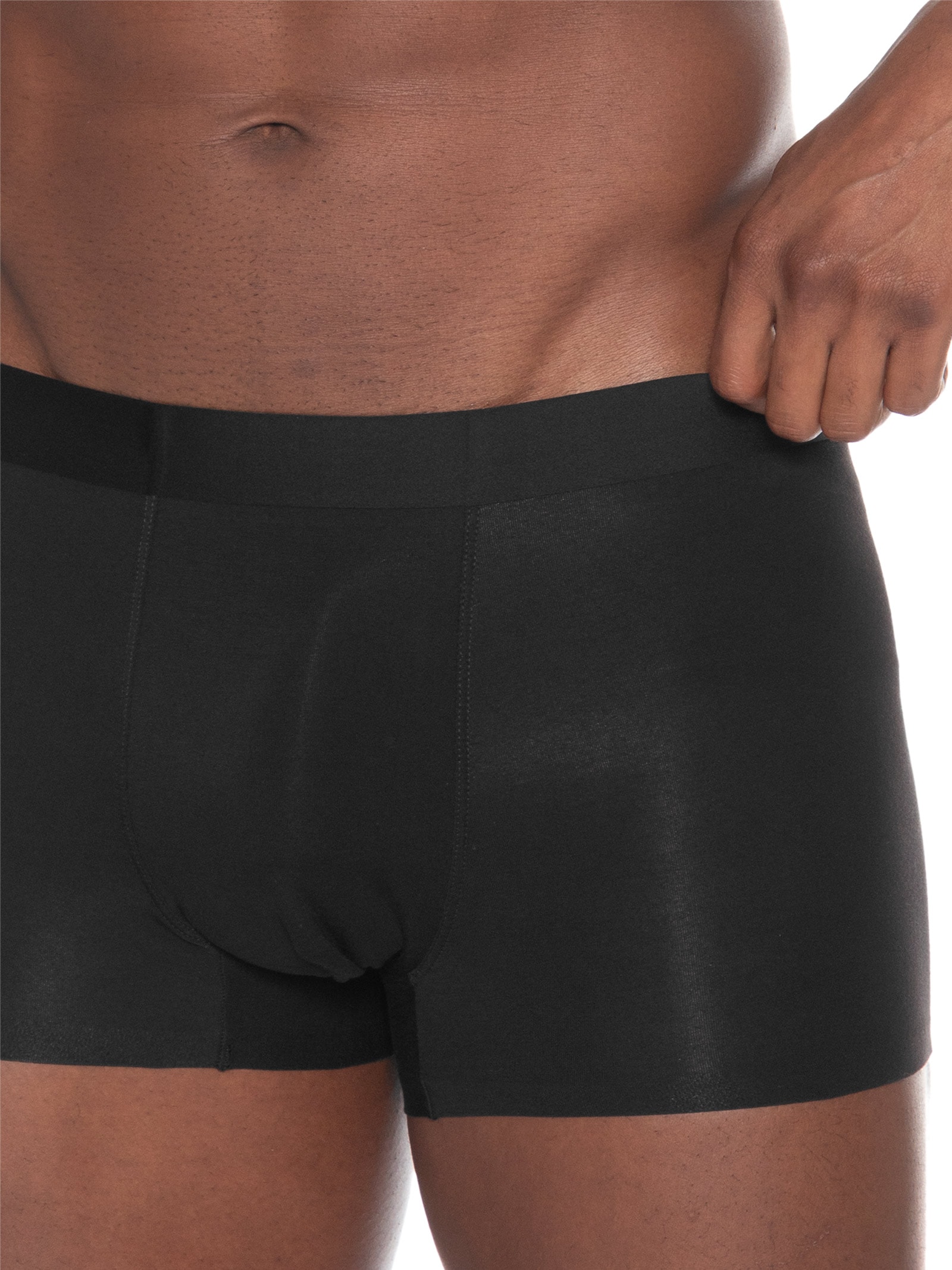 Cueca Boxer Masculina Modal Com Elastano Preto Basiq Men