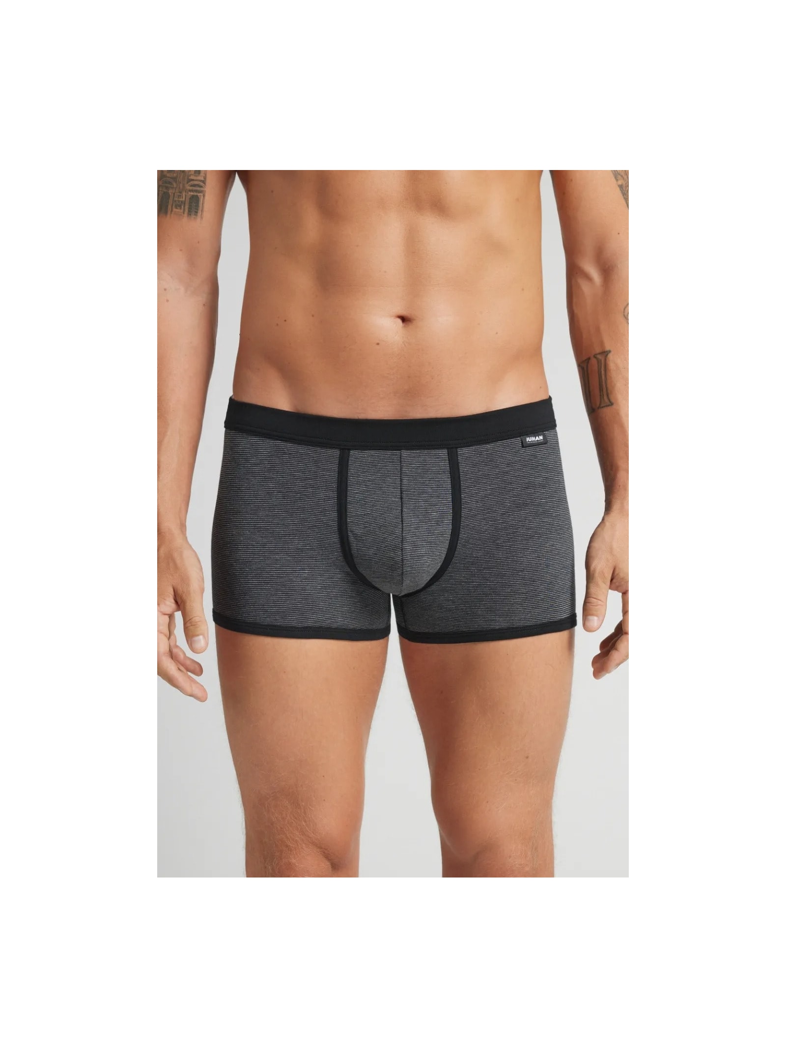 Cueca Boxer Mil Listras Em Algodão Supima Preto Intimissimi