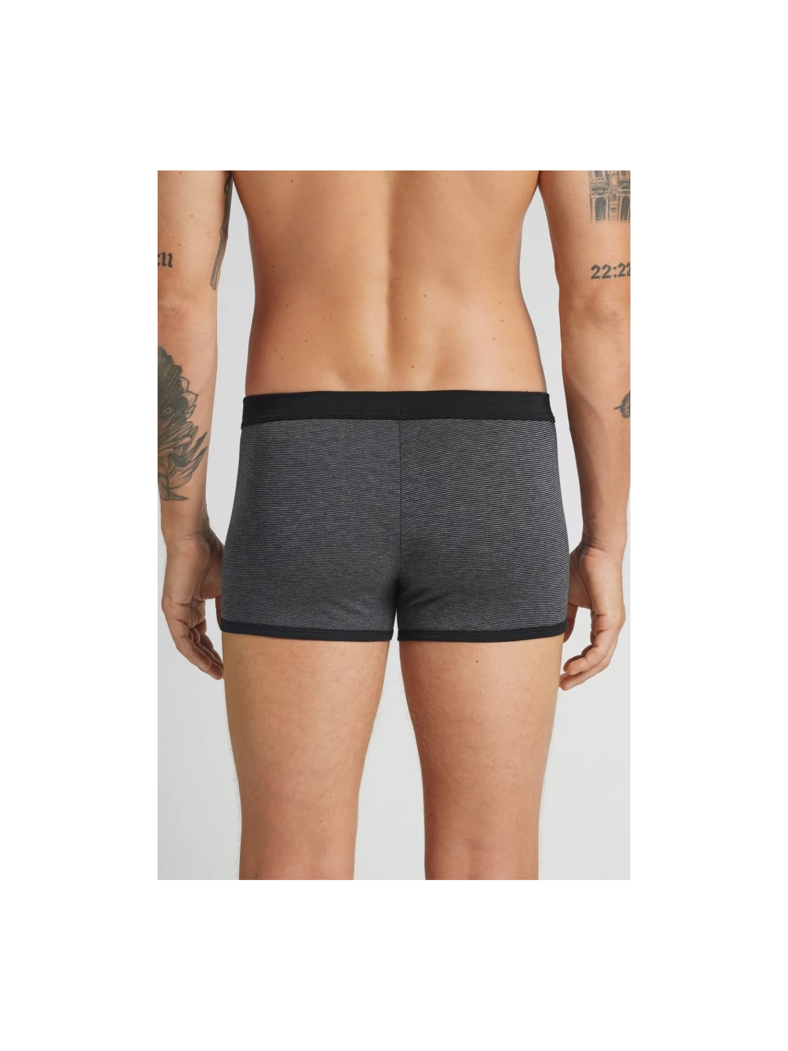 Cueca Boxer Mil Listras Em Algodão Supima Preto Intimissimi