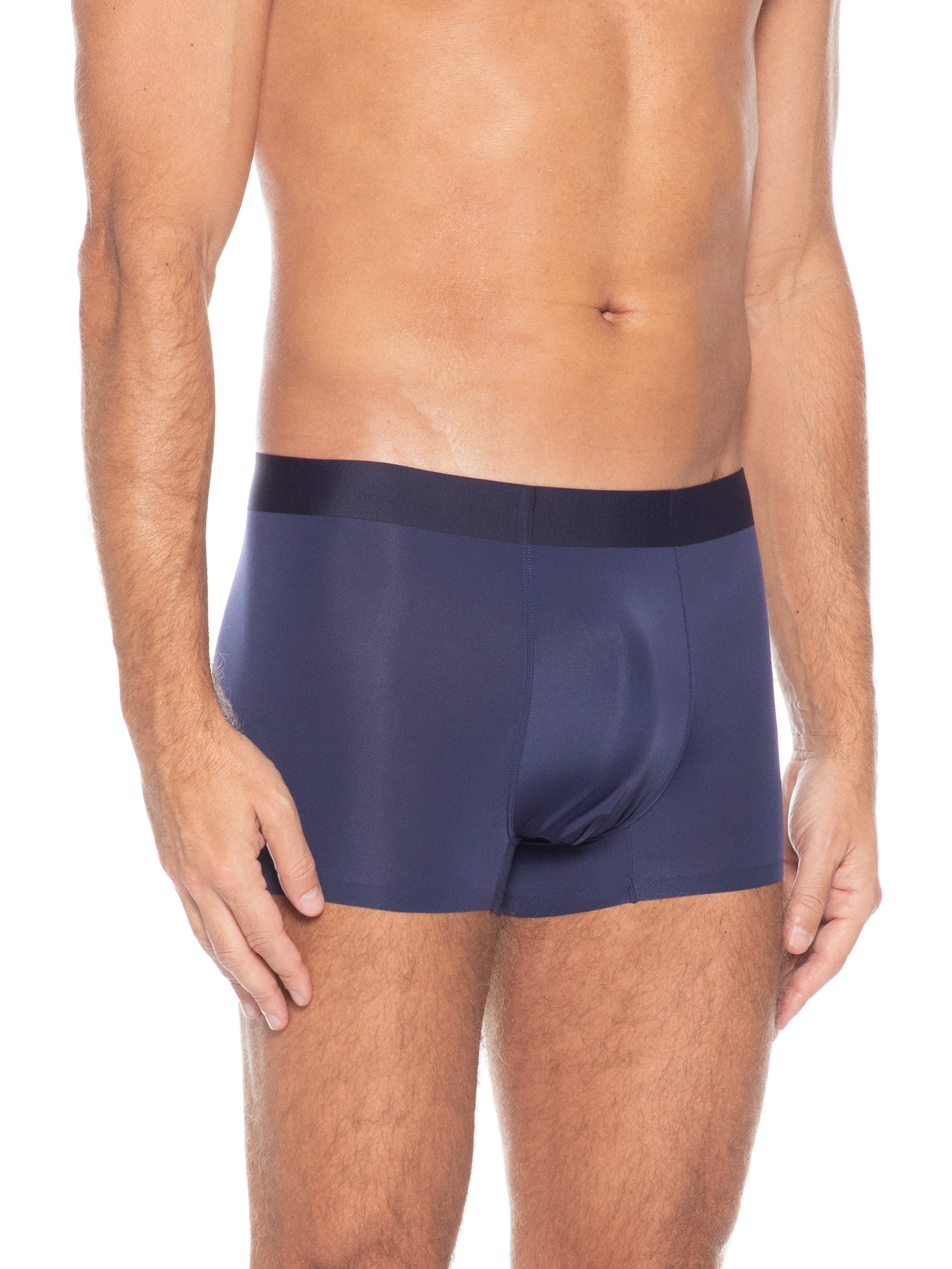 Cueca Boxer Sem Costura Poliamida Azul Basiq Men