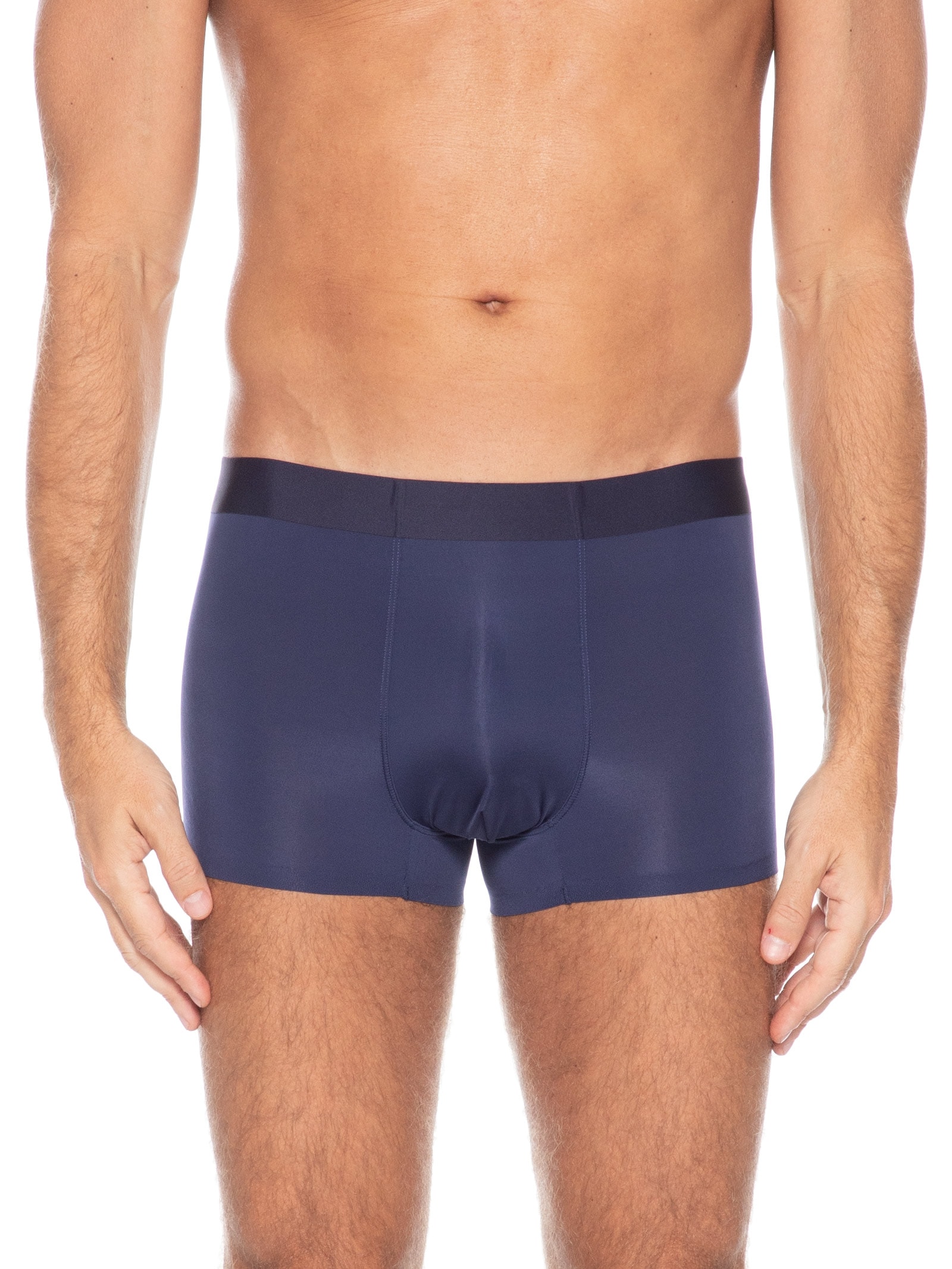 Cueca Boxer Sem Costura Poliamida Azul Basiq Men