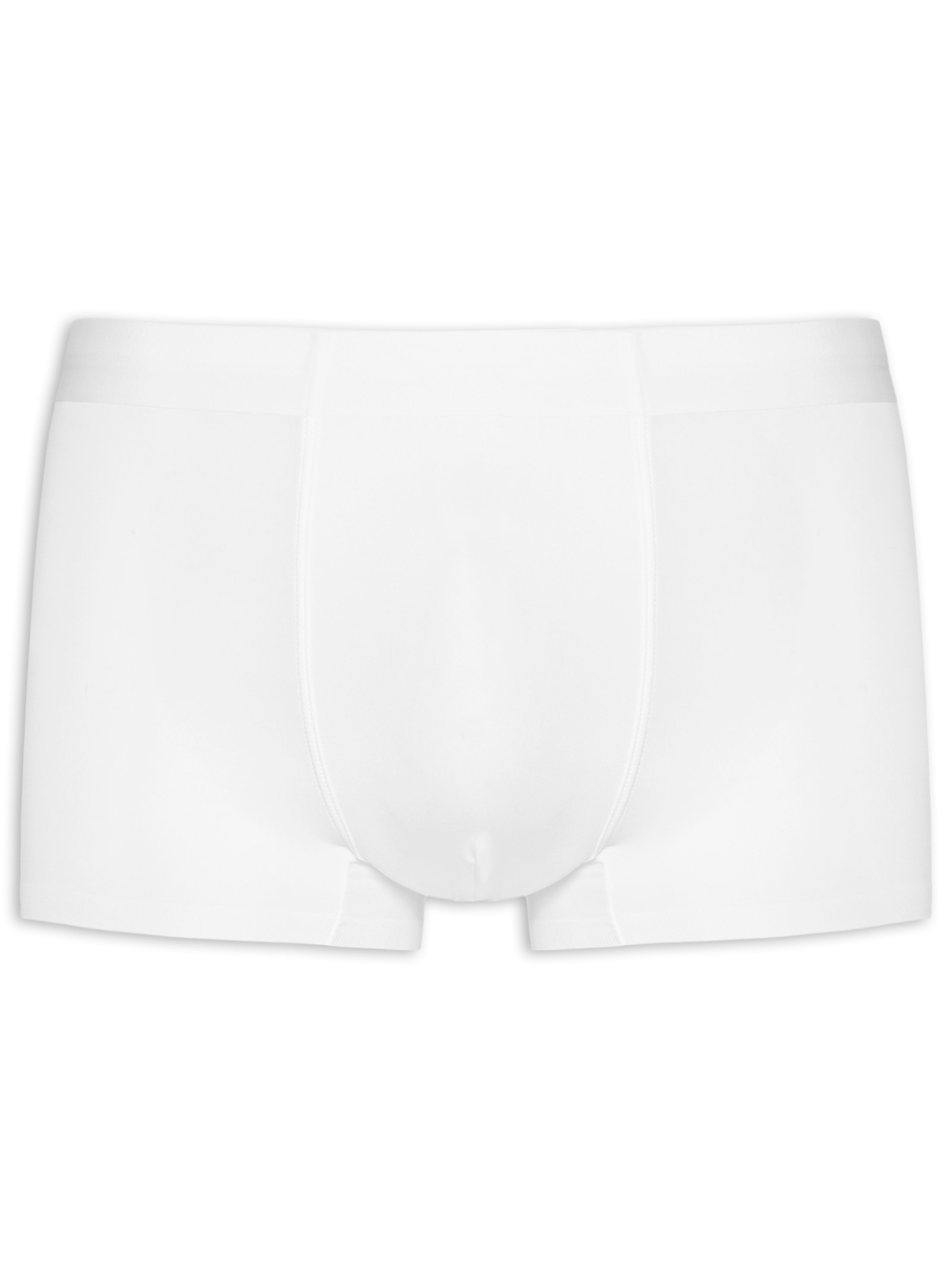 Cueca Boxer Sem Costura Poliamida Branco Basiq Men