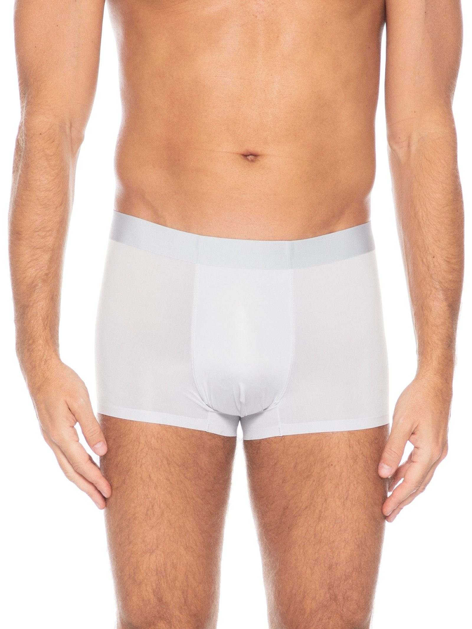Cueca Boxer Sem Costura Poliamida Cinza Basiq Men