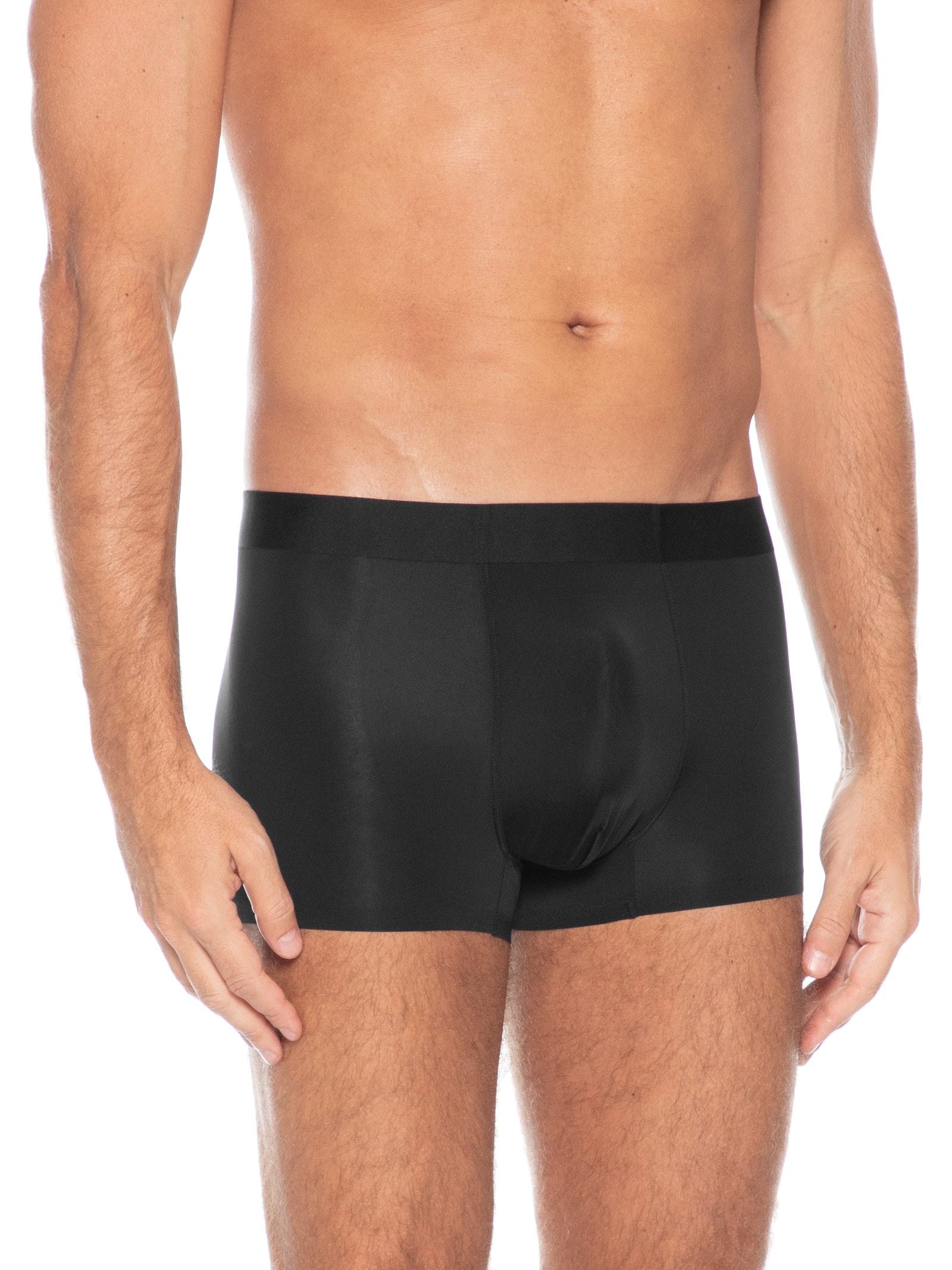 Cueca Boxer Sem Costura Poliamida Preto Basiq Men