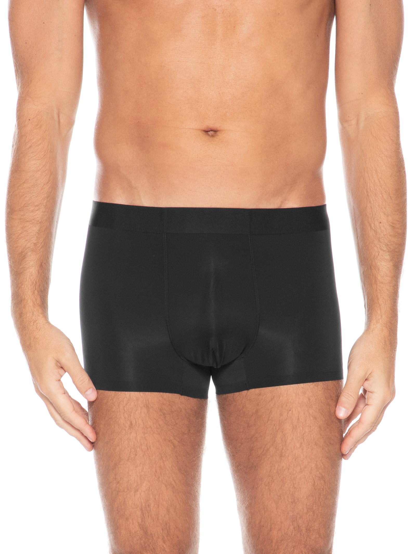Cueca Boxer Sem Costura Poliamida Preto Basiq Men
