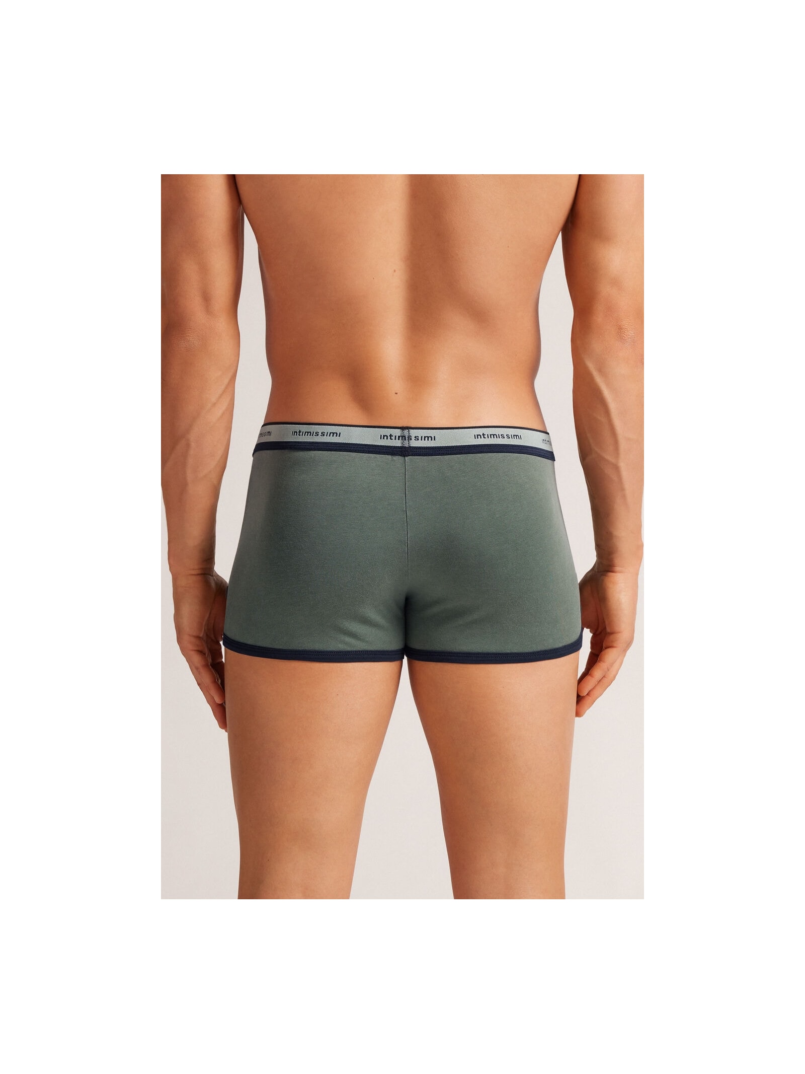 Cueca Boxer Washed Collection Em Algodão Azul Intimissimi