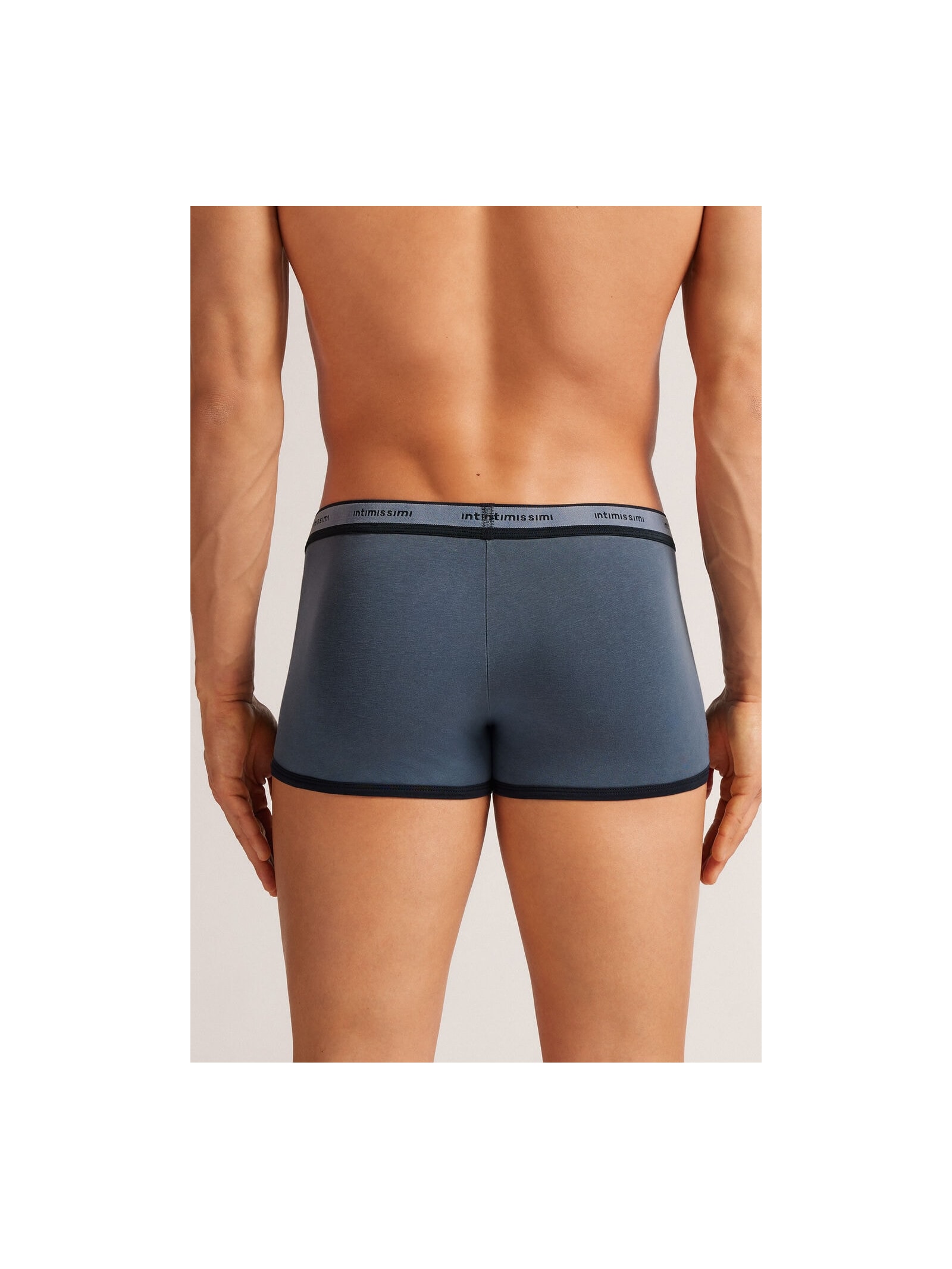 Cueca Boxer Washed Collection Em Algodão Azul Intimissimi