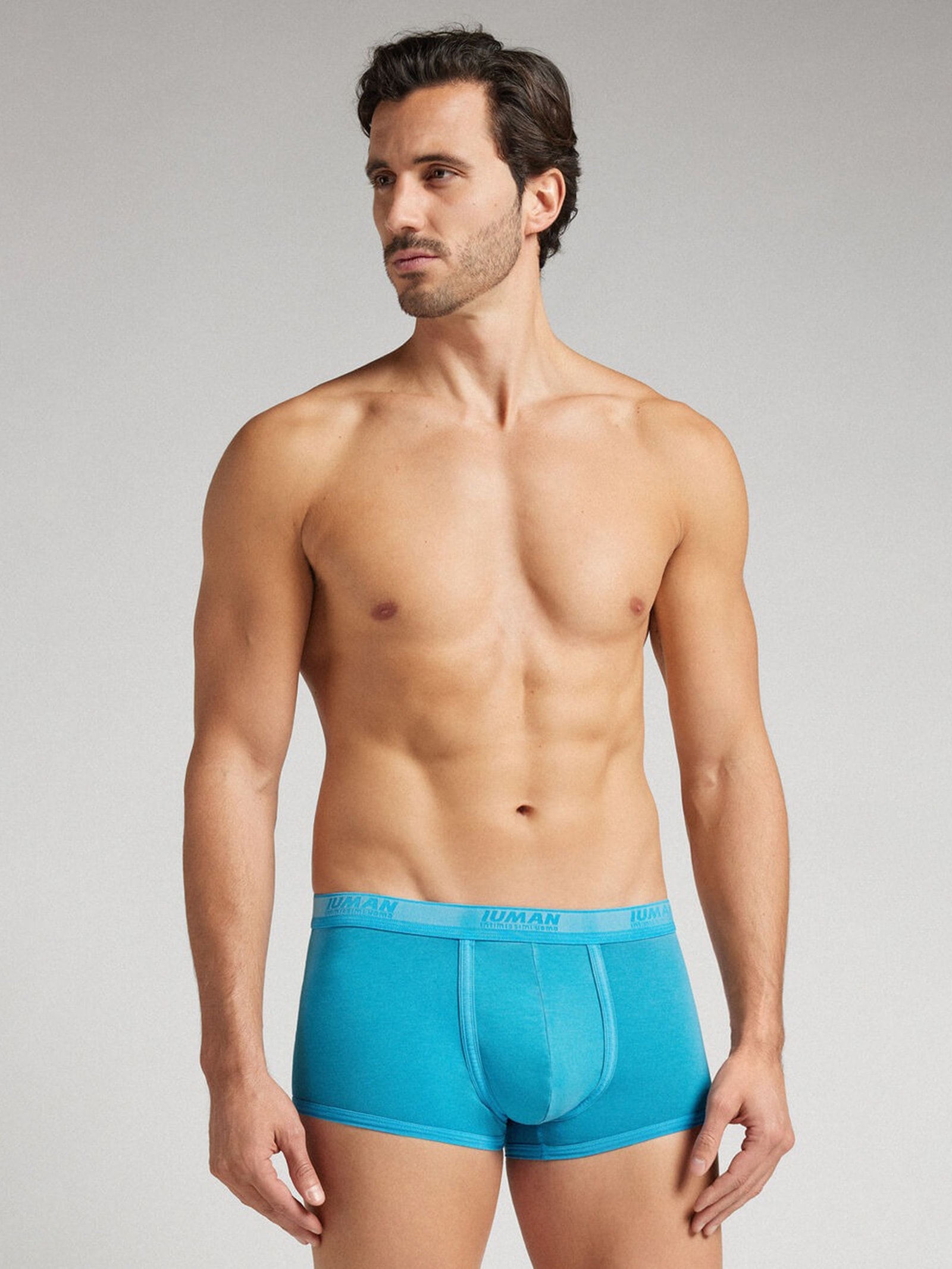 Cueca Boxer Washed Collection Em Algodão Supima Azul Intimissimi