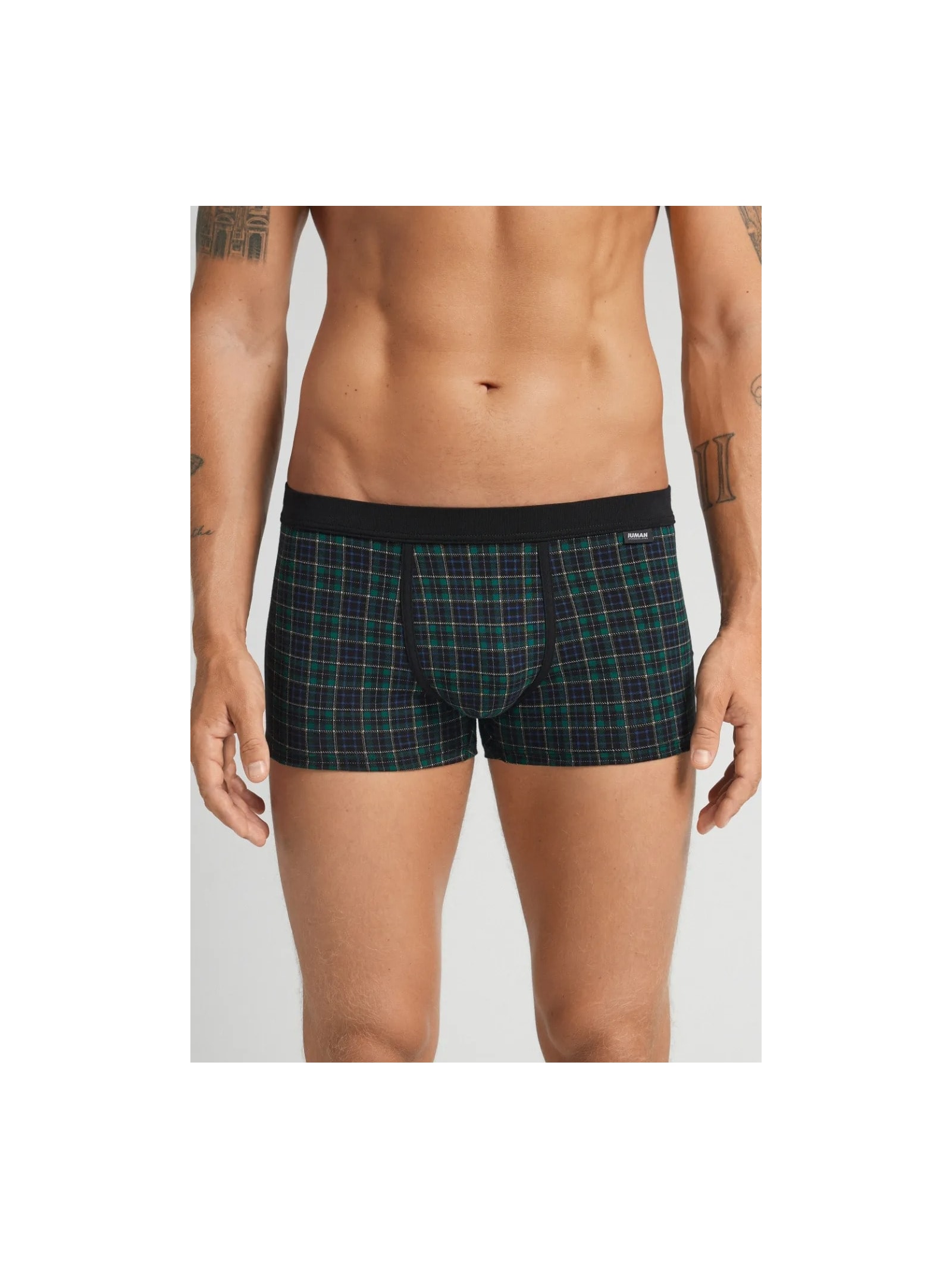 Cueca Boxer Xadrez Em Algodão Supima Verde Intimissimi